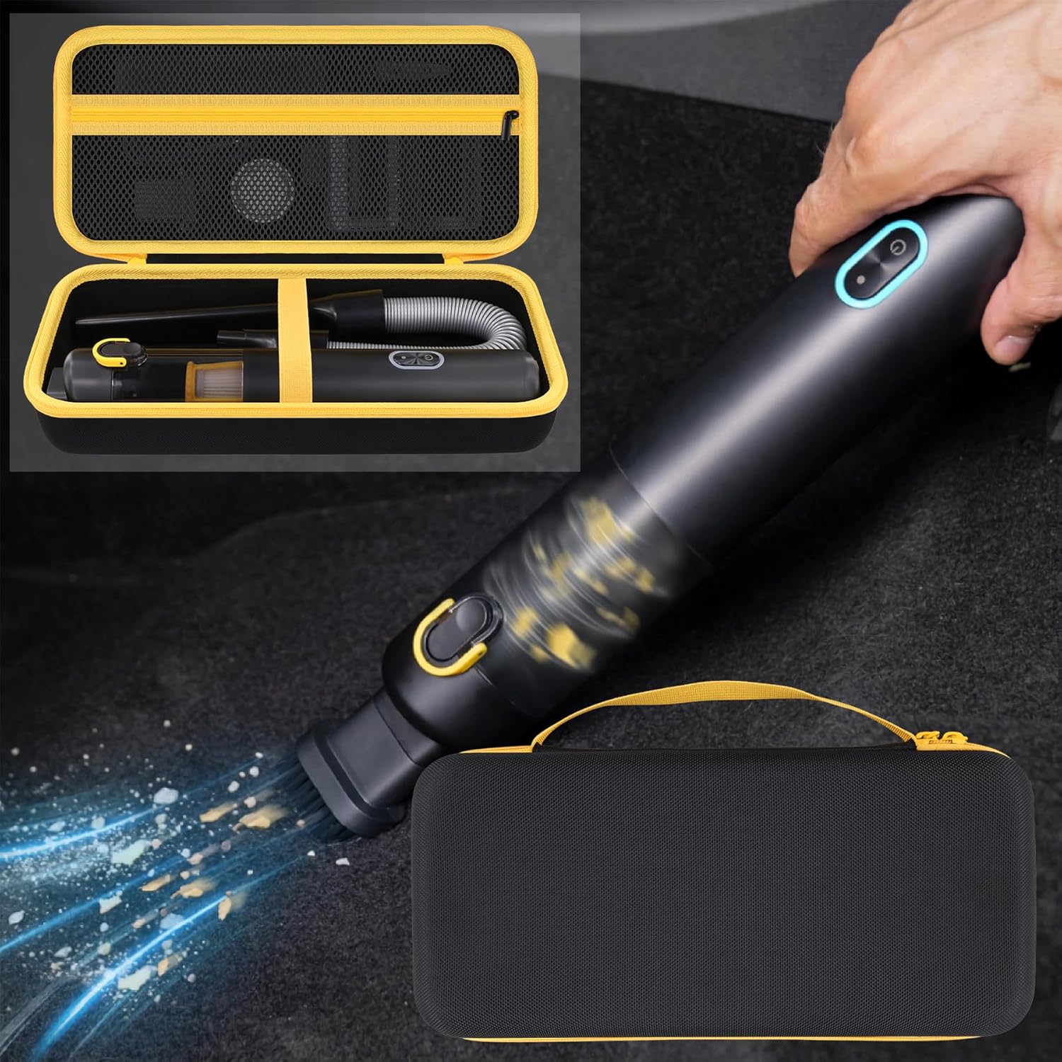 Aenllosi Hard Case for Fanttik V8/V10 Car Vacuum - Durable Organizer for Apex & Slim Models