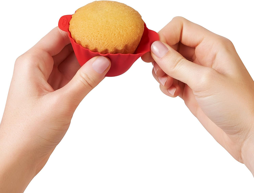OXO Good Grips Silicone Baking Cups - Reusable, BPA-Free, Non-Stick | Pack of 12 Cupcake & Muffin Liners