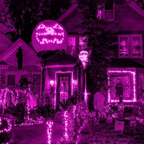 HISHINY Halloween Lights - 144 LED Purple Net Lights | 6ft x 6ft, Waterproof & UL Certified for Outdoor Decor