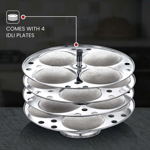Judge by Prestige Stainless Steel Idli Cooker with 4 Plates