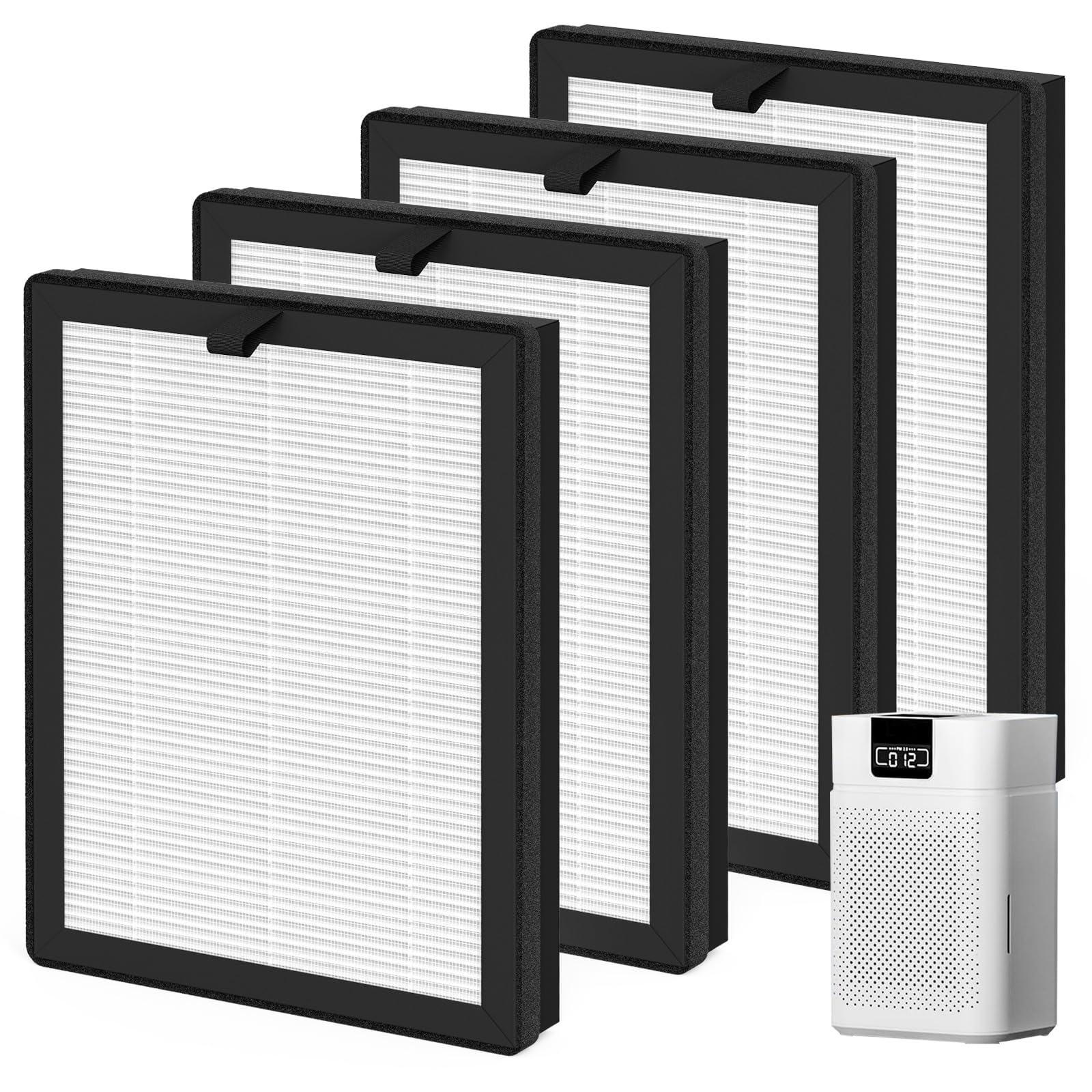 Harebery 4-Pack ClearAir-A5 Replacement Filter Compatible with A5 Purifier, 3-Stage Filtration System