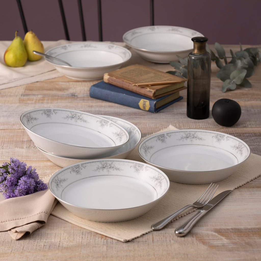 Noritake Sweet Leilani Set Of 4 Coupe Dinner Bowls, 9-3/4", 43 oz.