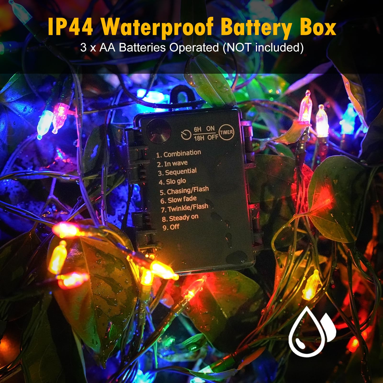 Vruxuri Battery Operated Christmas Lights, 18 FT 50 LED Clear Mini String Lights, 8 Modes with Timer Waterproof Tree Lights for Xmas Indoor Outdoor Holiday Home Decor, Warm White