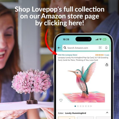 Lovepop Everyday Pop-Up Card for Her and Him - 3D Greeting Cards for Boys, Girls, Men, Women - Mountain Ski Adventure - 5" x 7" Card - Blank Notecard & Envelope Included