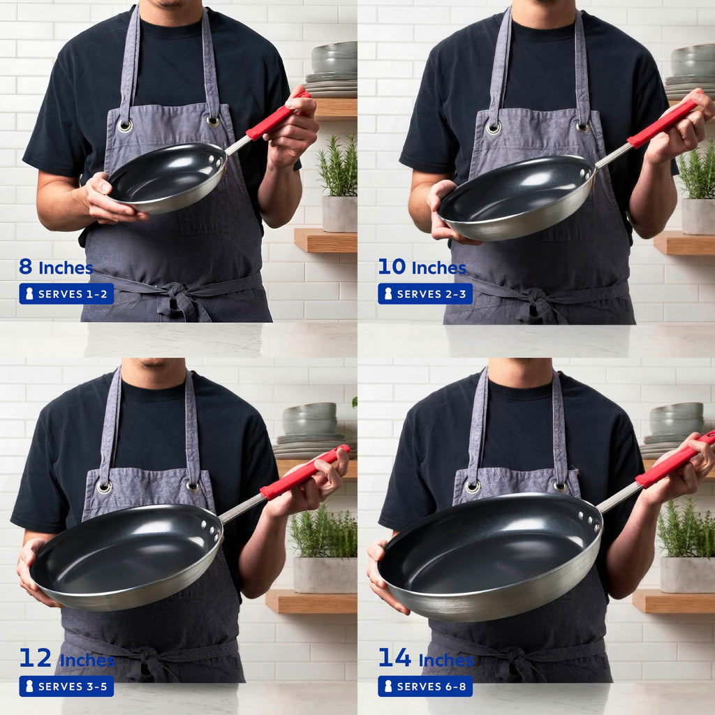 Tramontina Professional 12-Inch Ceramic Non Stick Large Frying Pan, Heavy-Gauge Aluminum Skillet with Ceramic Nonstick Coating, Dishwasher and Oven Safe, Black