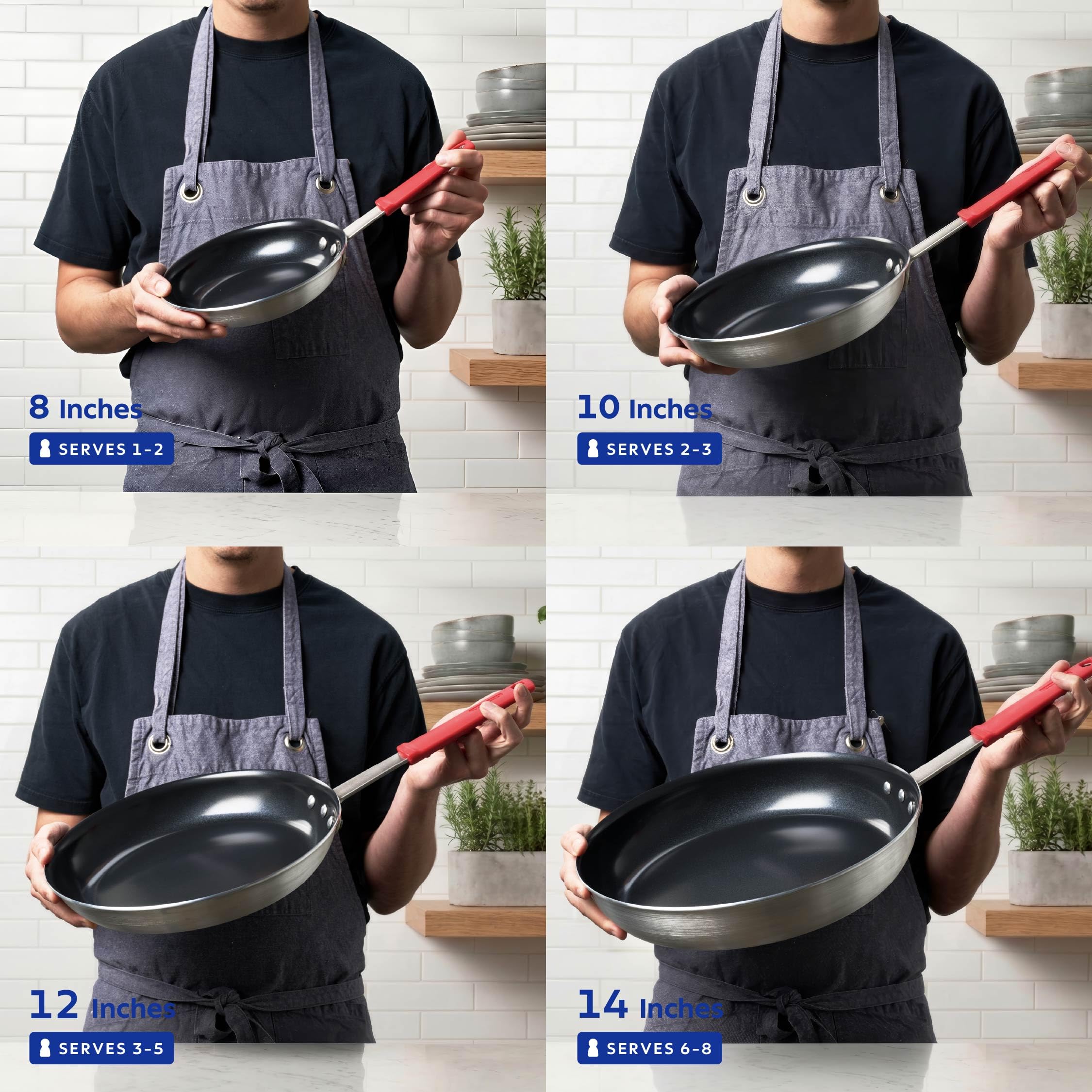 Tramontina Professional 12-Inch Ceramic Non Stick Large Frying Pan, Heavy-Gauge Aluminum Skillet with Ceramic Nonstick Coating, Dishwasher and Oven Safe, Black