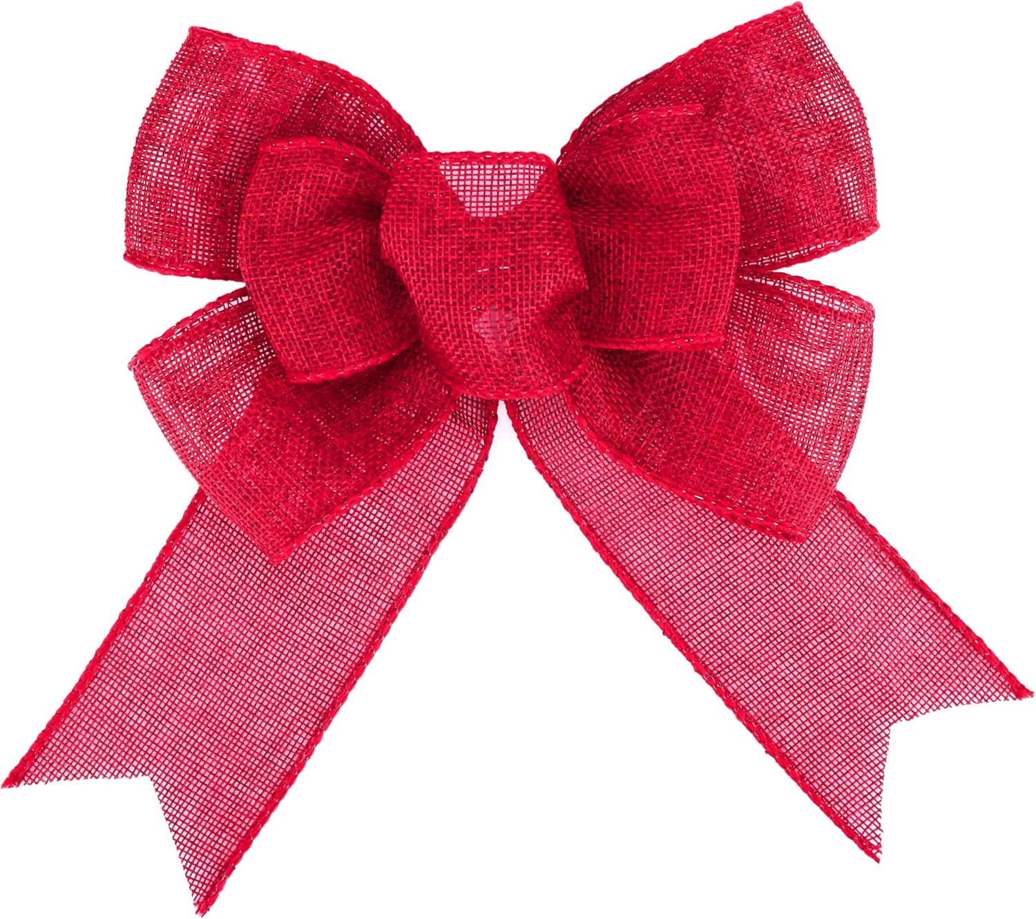 Meseey Hot Pink Burlap Christmas Bows - Handmade Large Bows for Wreaths & Holiday Decor | 2 Pcs Set