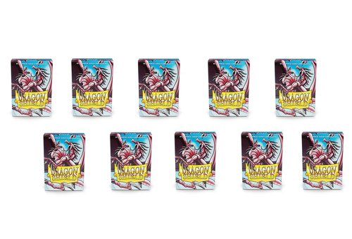 10 Packs Dragon Shield Matte Mini Japanese Pink 60 ct Card Sleeves Display Case