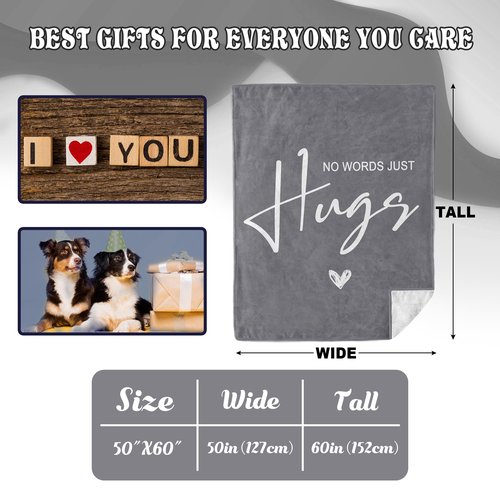 Kazdan Get Well Gifts for Women & Men, Sympathy Gifts for Loss of Loved One, Inspirational Gifts for Women, Thinking of You, Birthday Gifts for Woman, Feel Better Gifts, Memorial, Healing, Hug Blanket