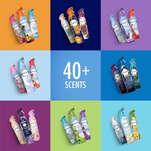 Febreze Air Mist, Air Freshener Spray, Odor Fighting Room Spray, Deodorizer for Home Bathroom Kitchen Office Apartment Dorm Room Classroom, Heavy Duty Crisp Clean Scent, 8.1oz, (Pack of 6)