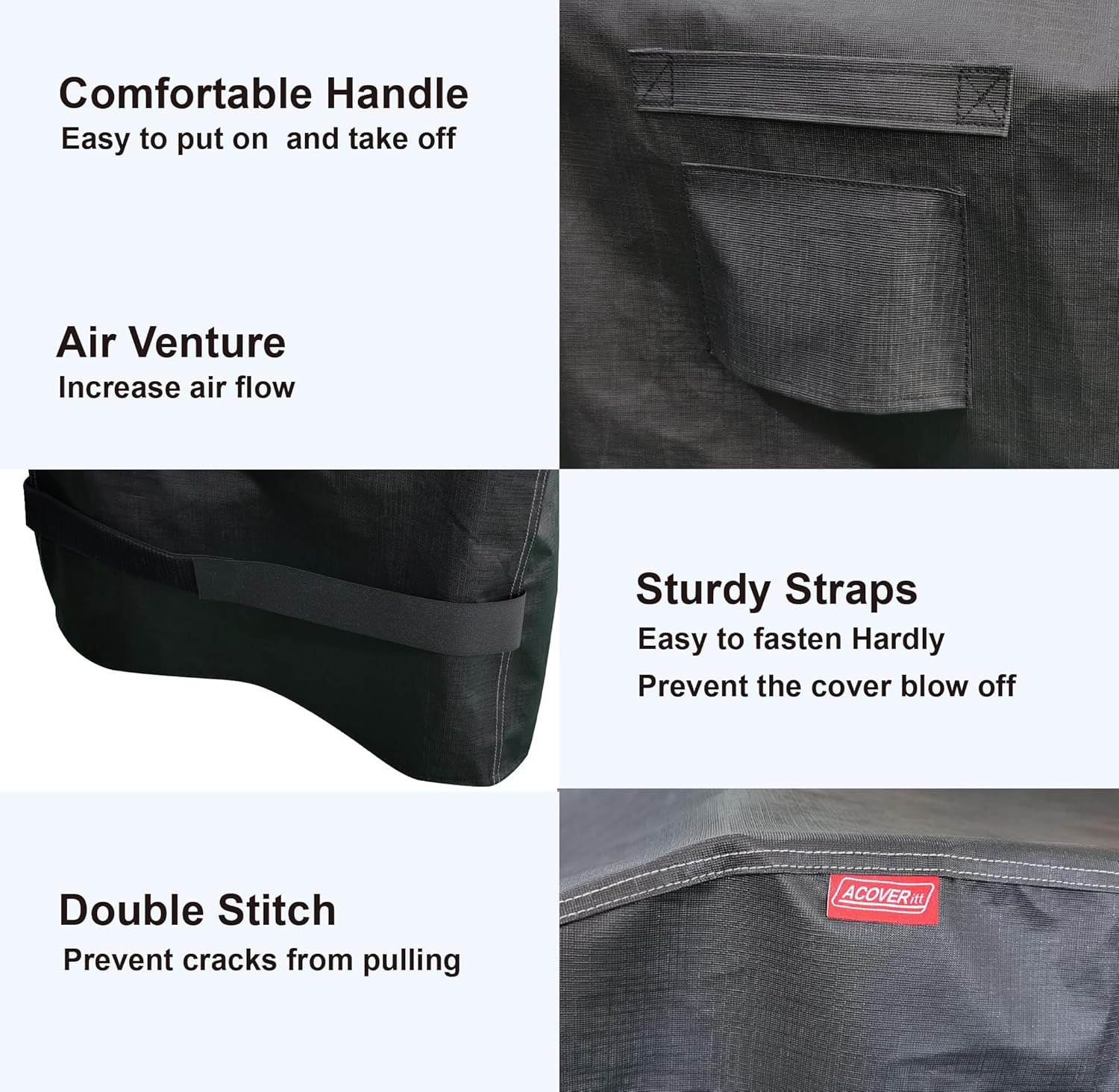 RPET Fabric Griddle Cover - Durable Black Protection for 36" Griddles Like Blackstone 1528