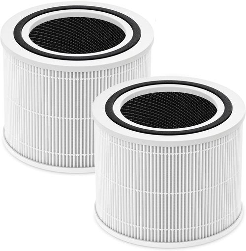 LEVOIT Core 300 Replacement Filter - 3-in-1 Activated Carbon, 2 Pack - Compatible with Core 300 Models