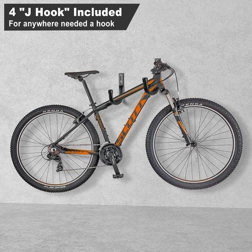 LANDNEOO Garage Hooks - 20-Pack Heavy-Duty Steel Storage Solutions | Anti-Slip Coating for Tools & Bikes