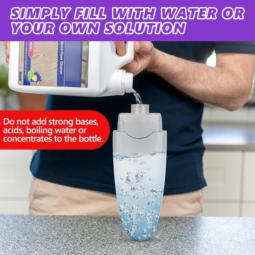 HOMTOYOU Spray Mop for Floor Cleaning - Versatile Wet Mop with 3 Washable Microfiber Pads | Ideal for Hardwood, Tile, and Vinyl