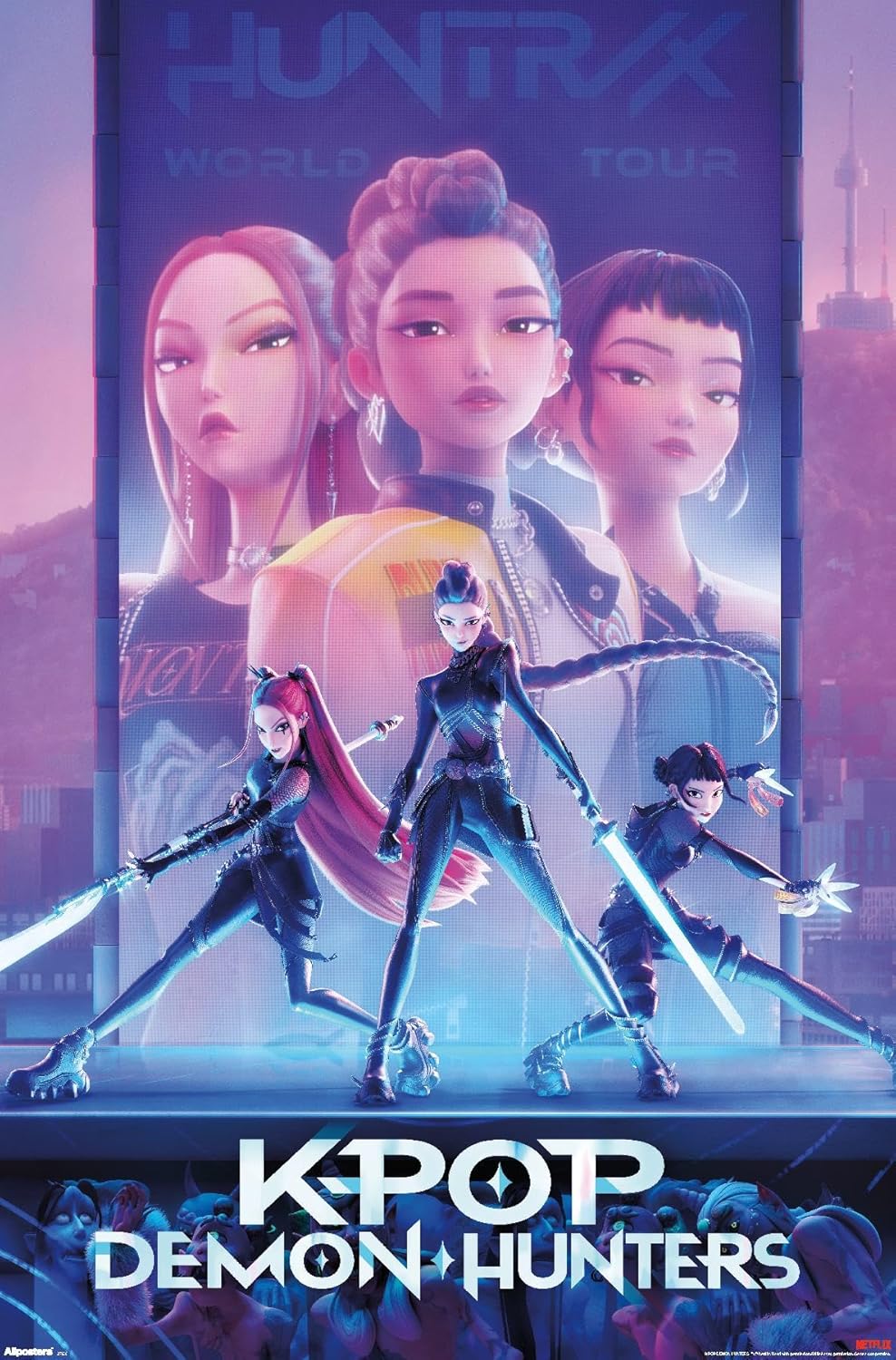 Netflix KPop Demon Hunters Poster - Unframed Wall Art, 34" x 22.4" | Perfect for Fans
