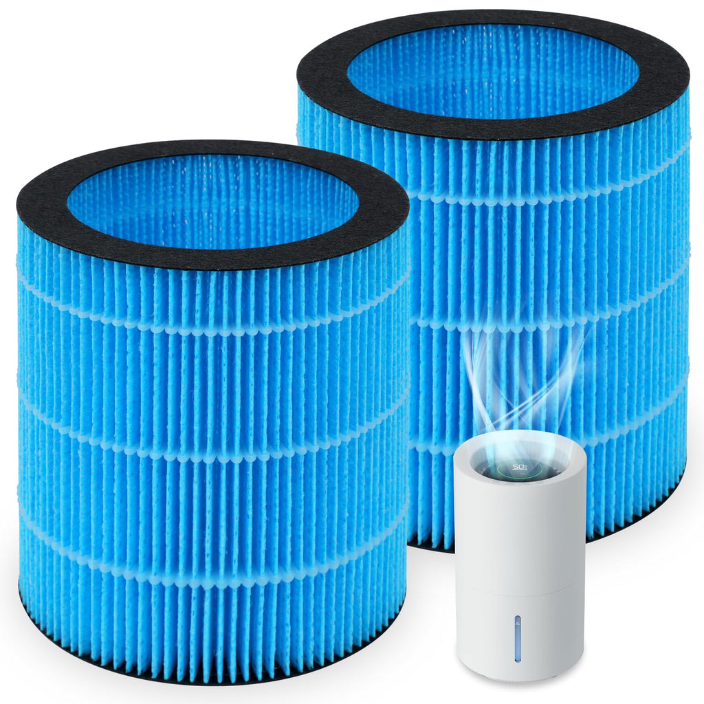 Harebery Polymer Fiber Filter for WaterFirst & Lamon MistFree Humidifier, High-Efficiency Filter Dust, Large Particles, 2 Pack