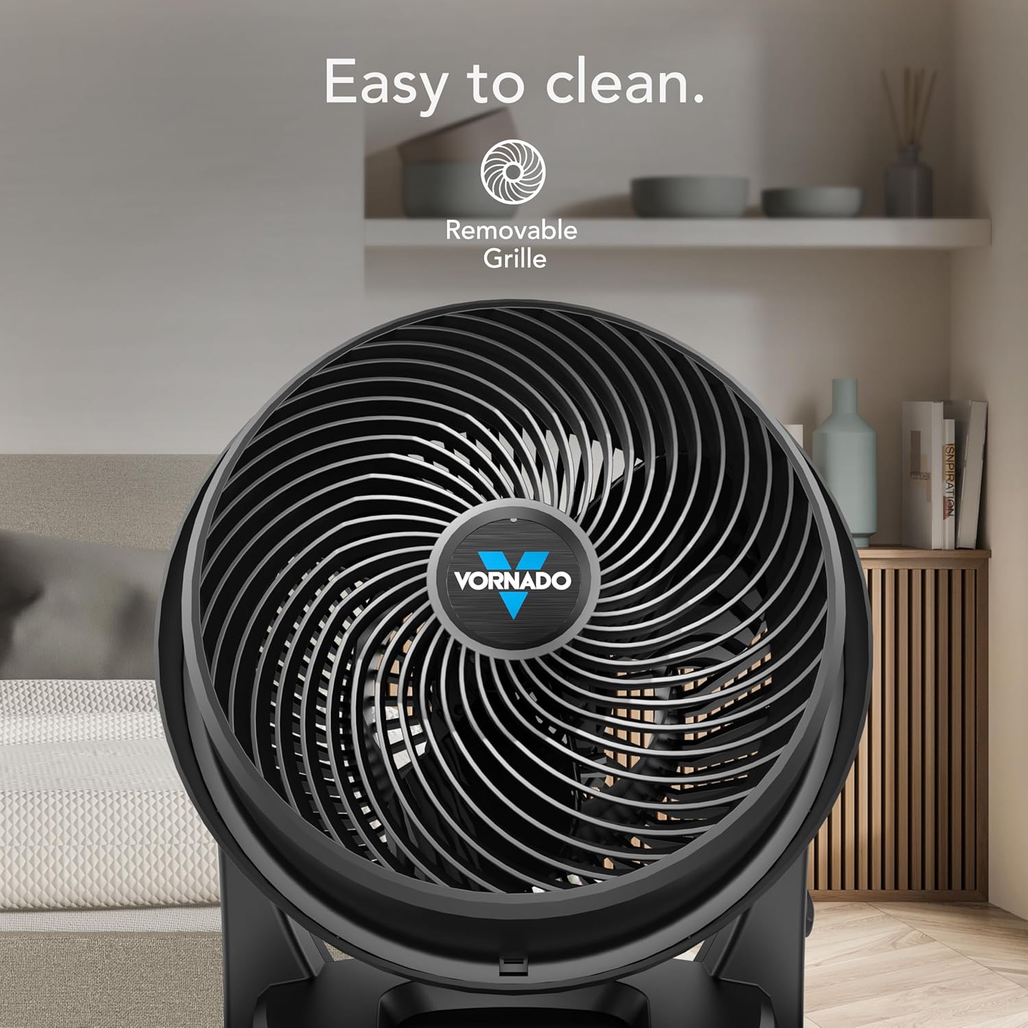 Vornado 630 Air Circulator Fan - 3-Speed Adjustable Tilt for Quiet Cooling | 9-Inch Black Design