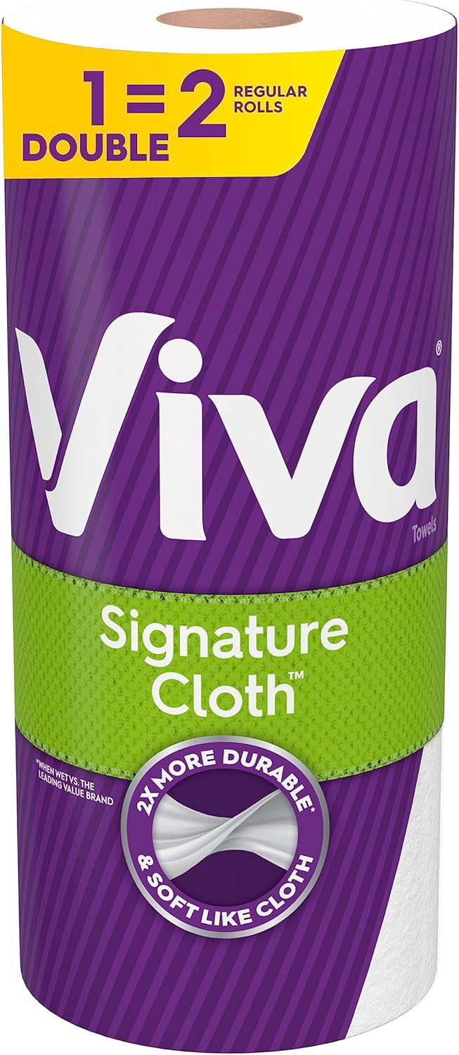 Viva Signature Cloth Paper Towels - Choose-A-Sheet, 1 Double Roll (94 Sheets) for Ultimate Cleanliness