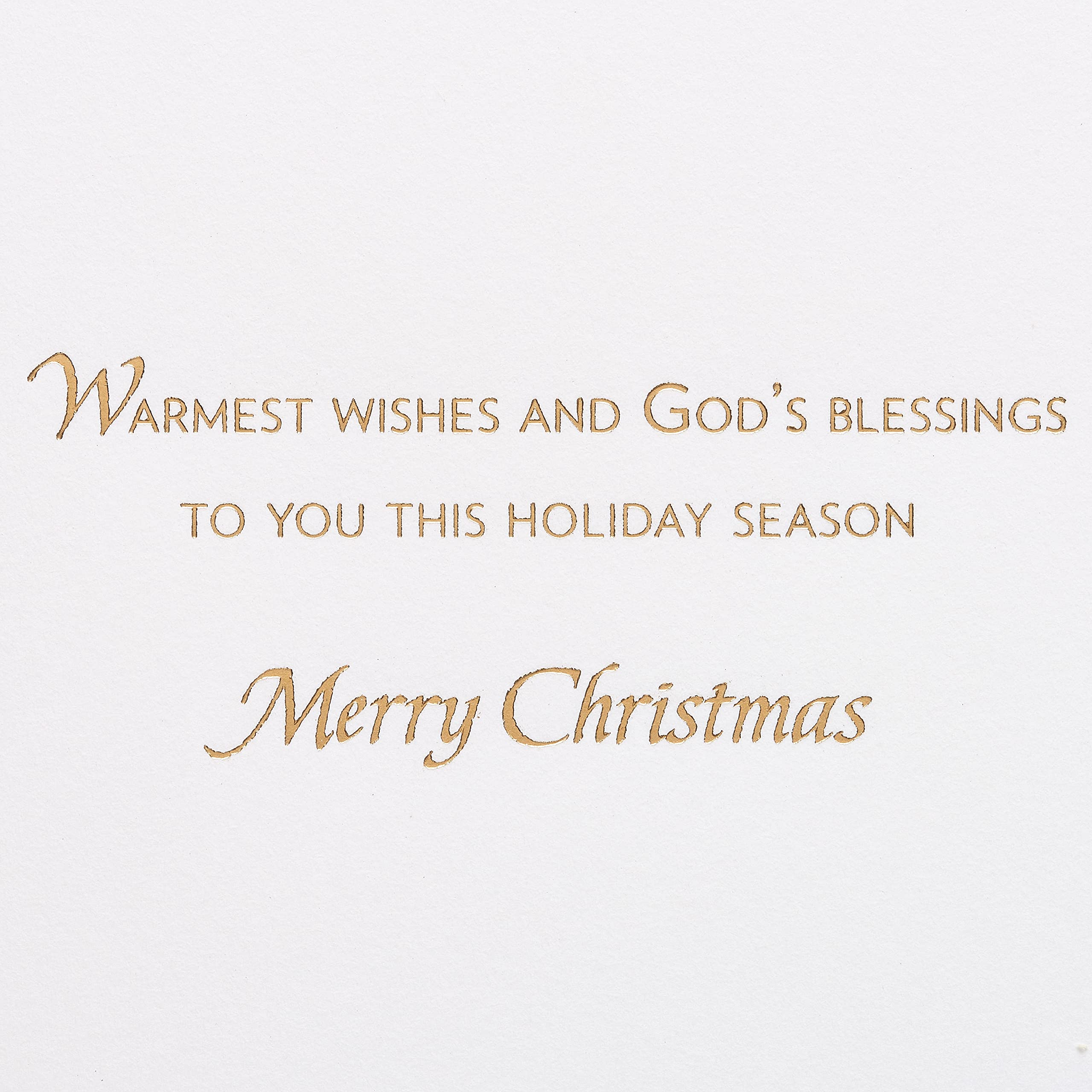 Papyrus Religious Christmas Card with Wooden Manger Nativity Scene (A Child is Born)