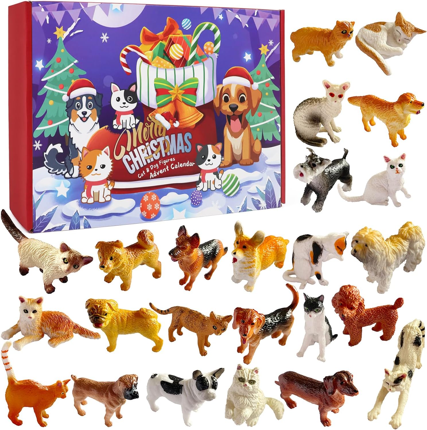 Regine Switzerland Christmas Advent Calendar - 24 Animal Figurines Countdown to Christmas Decor
