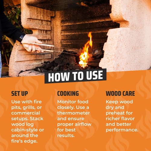 Kiln Dried Oak Wood by Kindled Provisions – Premium Firewood for Pizza Ovens, Indoor Pizza Oven, Pizza Stone, Solo Stove & Smoker Grill – Boxed Hardwood for Cooking, Grilling & Wood-Fired Flavor