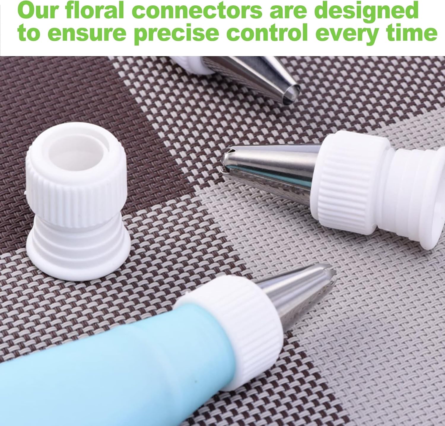 Standard Cake Decorating Couplers by 12 Pcs - Plastic Icing Tip Set for Piping Bags | 1.2 x 1 Inch