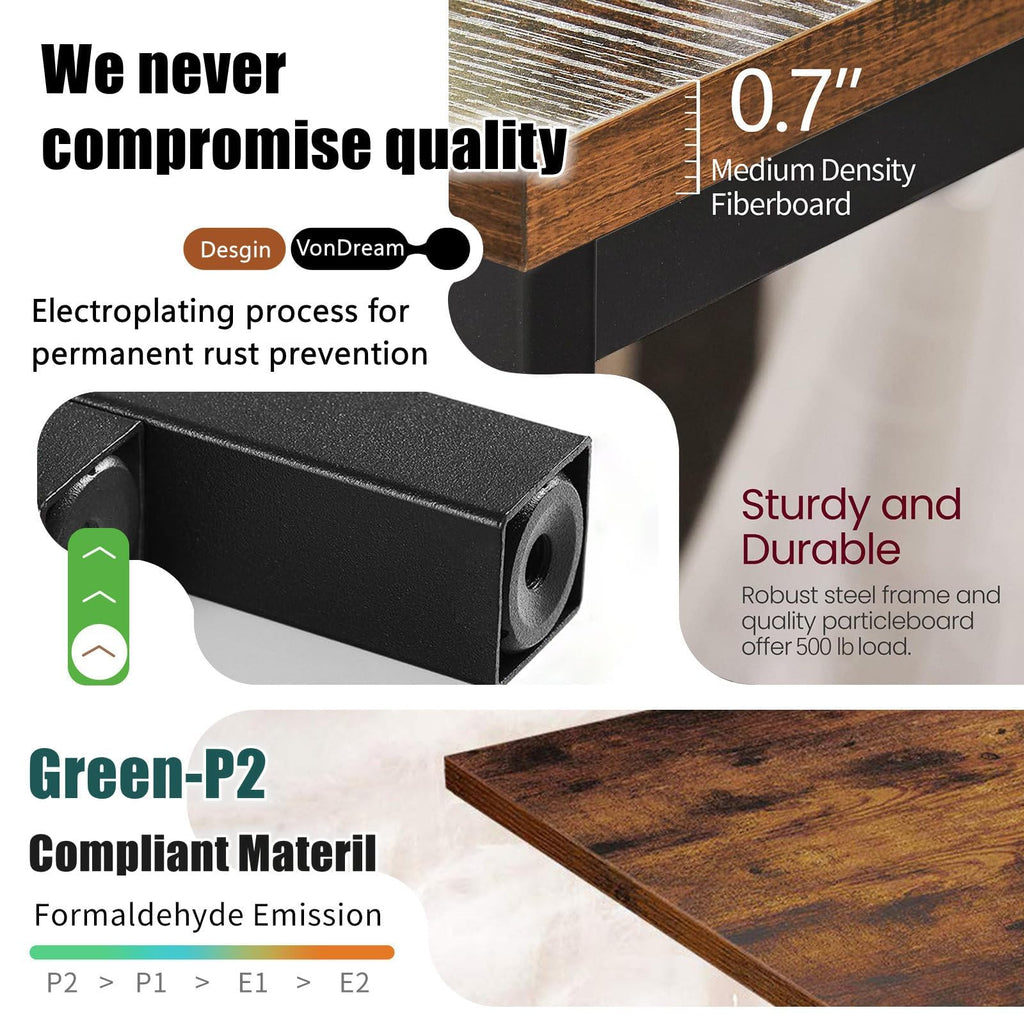 VonDream 2-Tier Bed Step Stool with Adjustable Handrails for High Beds