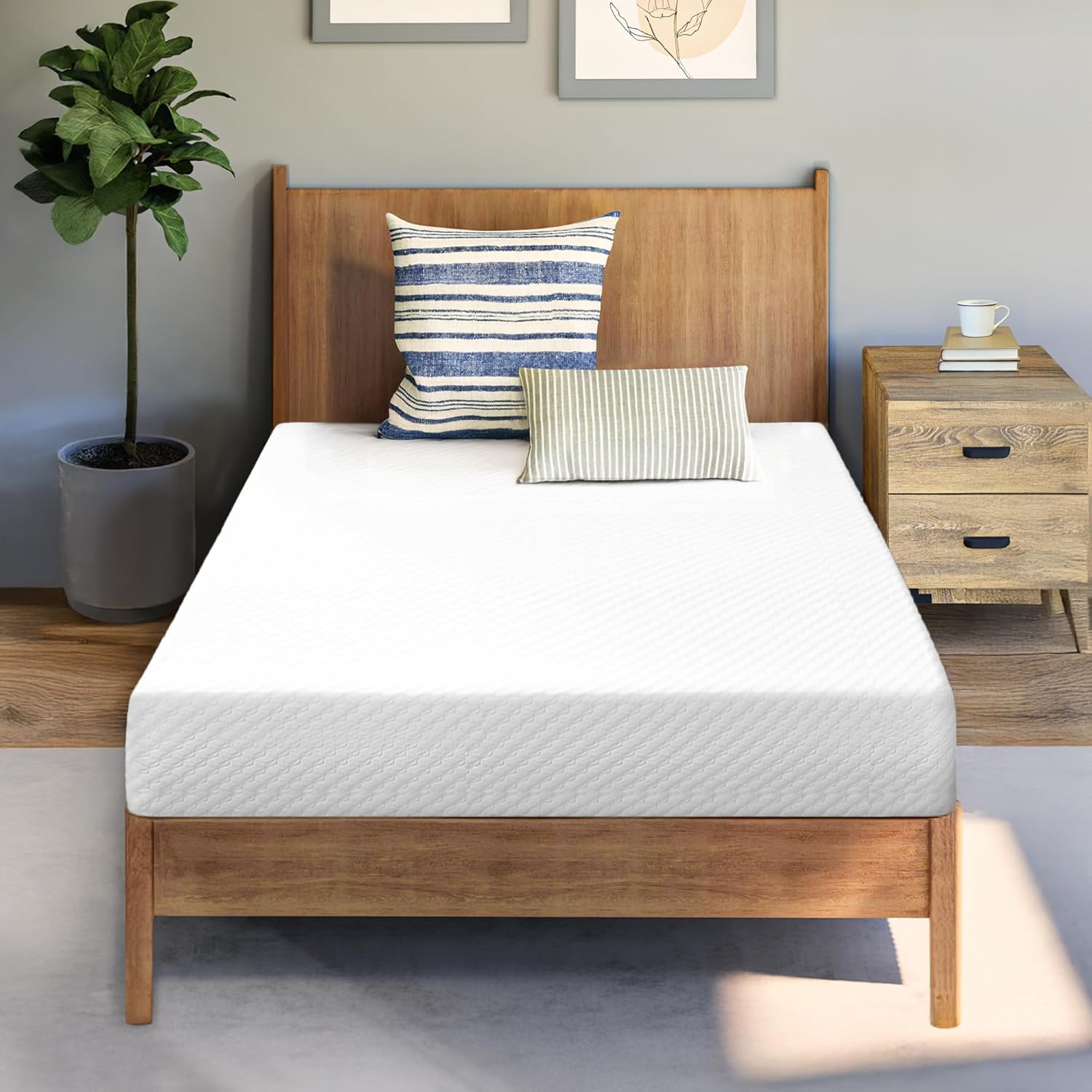 Neo Sleep Twin Cooling Gel Memory Foam Mattress - Medium Firm Pressure Relief | CertiPUR-US Certified, 5 Inch