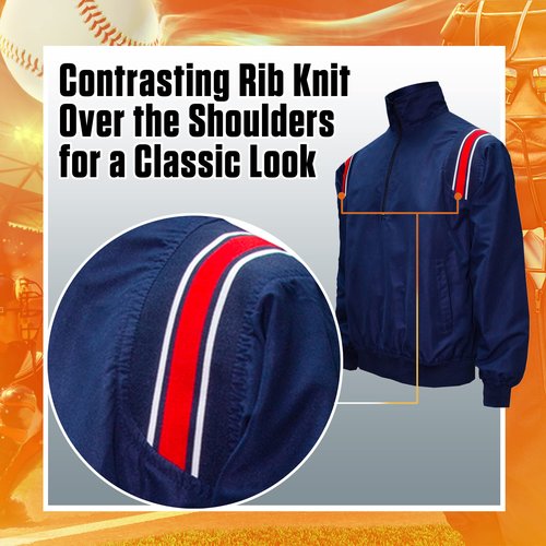 3N2 Umpire Half-Zip Jacket, Navy Blue, M (7200-03-M)