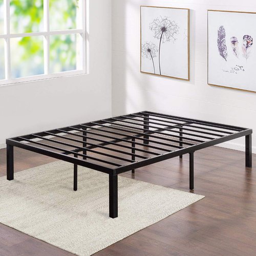 VECELO 14 inch Full Metal Platform Bed Frame, Mattress Foundation, No Box Spring Needed,Steel Slat Support