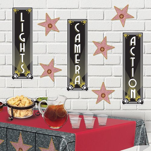 Beistle Mini “Star” Cutouts – 30-Count Double-Sided Cardstock Stars for Awards Night & Hollywood VIP Theme Parties – Customizable – Celebrity Event Decorations, 5"
