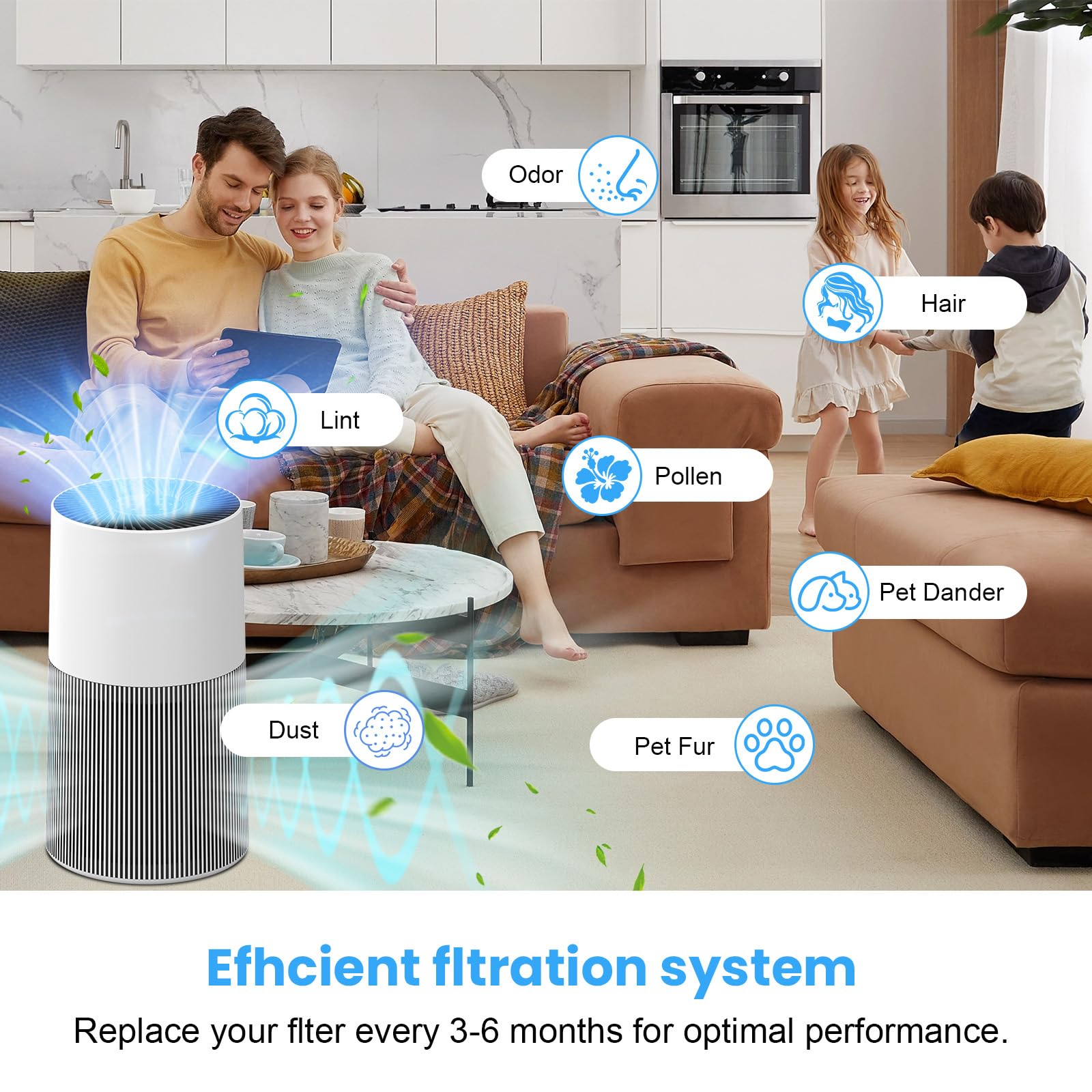 2 Pack C610 Replacement Filter Z Compatible with Winix C610 Air Purifier, 3 in 1 True HEPA Filter High-Efficiency Activated Carbon for Home Large Room, Compares to Part # 1712-0121-00