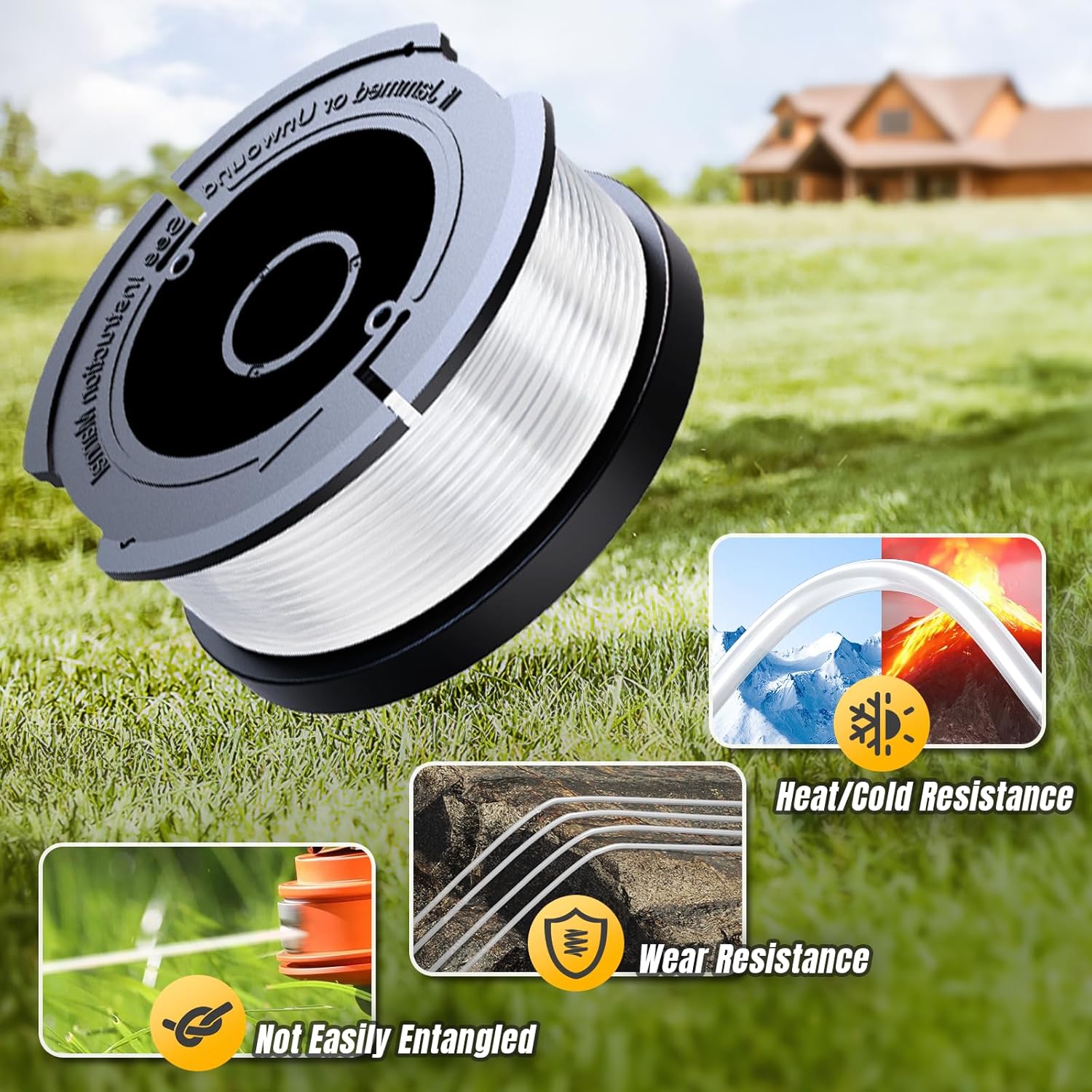 Black & Decker Weed Eater String - 10 Pack Autofeed Replacement Spools | 0.065'' Trimmer Line