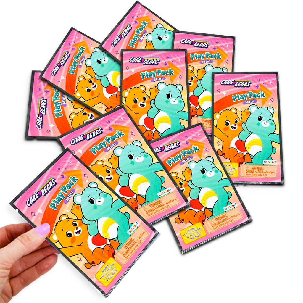 Care Bears Mini Party Favors Set for Kids - Bundle with 24 Miniature Play Packs with Coloring Book, Stickers and More | Care Bears Birthday Party Supplies Gift Bag Fillers