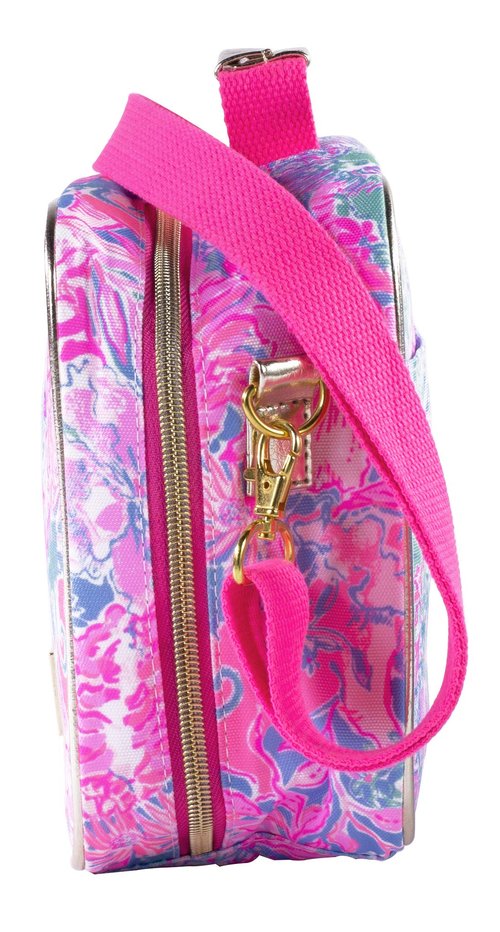 Lilly Pulitzer Insulated Lunch Box for Women, Cute Lunch Cooler Bag with Adjustable/Removable Shoulder Strap, Viva La Lilly