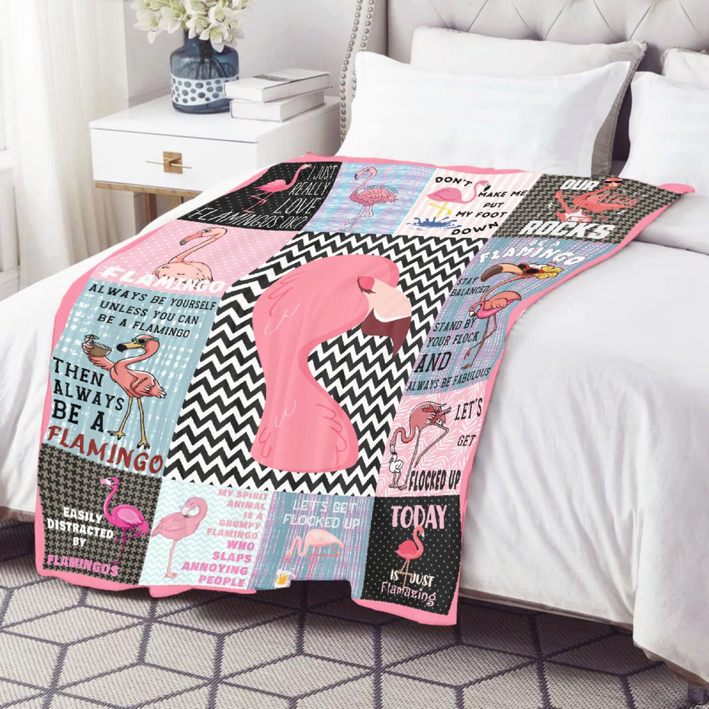 Flamingo Blanket,Pink Flamingo Gifts for Kids Girls Women,Flamingos Lovers,Soft Flannel Flamingoes Throw Blankets for Girls Bedroom Decoraiton,Pink,50 in x 40 in Small for Kid