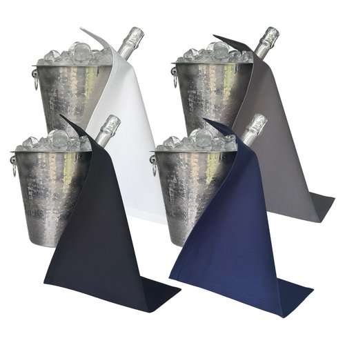 BOTTLECLOTHS - Original Bottle Cloths for Ice Buckets, Cotton, 42 cm, Corner Hole, Stitched Circle (Colour Combo, Pack of 4)