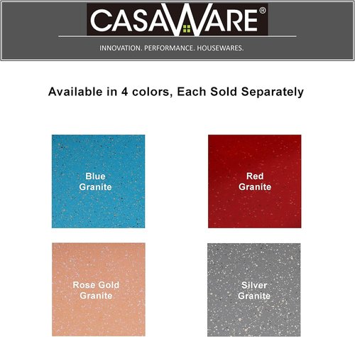 CasaWare Toaster Oven Set - 3-Piece Rose Gold Granite Collection for Stylish Cooking