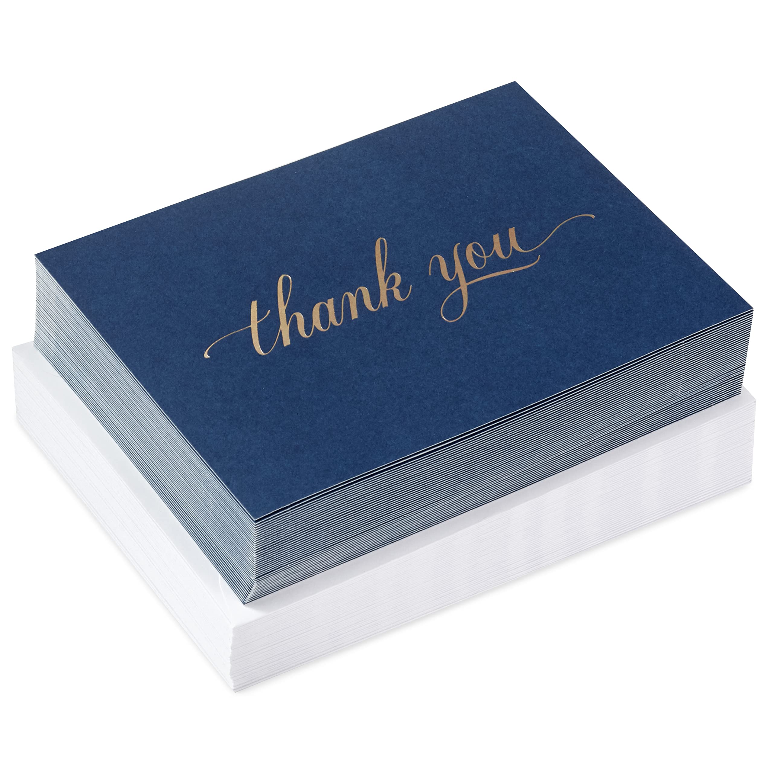 Hallmark Pack of Thank You Cards, Elegant Silver Foil (40 Thank You Notes with Envelopes)