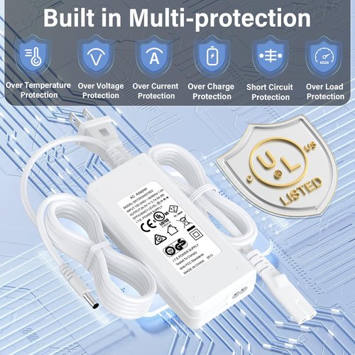 24V Air Purifier Charger Replacement Compatible with Levoit Vital 200S, Power Cord AC Adapter for LEVOIT Vital 200S Smart True HEPA Air Purifier LAP-V201S-WUS LAP-V201S-AUSR LAPV201SWUS LAPV201SAUSR
