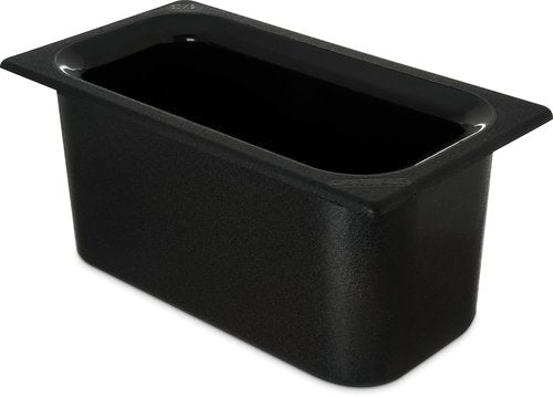 Carlisle FoodService Products CM110203 Coldmaster ABS Third-Size Food Pan, 4 qt. Capacity, 12.68" x 6.89" x 6.01", Black