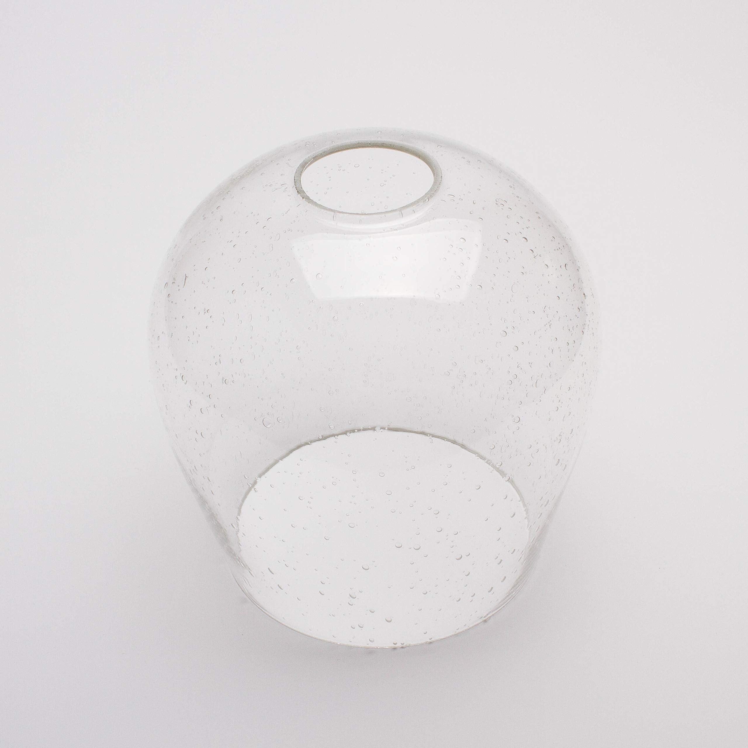 Seeded Bubble Glass Lamp Shade, LEDupdates 3 Pack Oversize Clear Globe Seeded bubble Finish for Light Fixture Glass replacement
