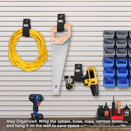 Heavy Duty 13-Inch Extension Cord Storage | 5 Pack with Organizing Straps for Cables & Hoses