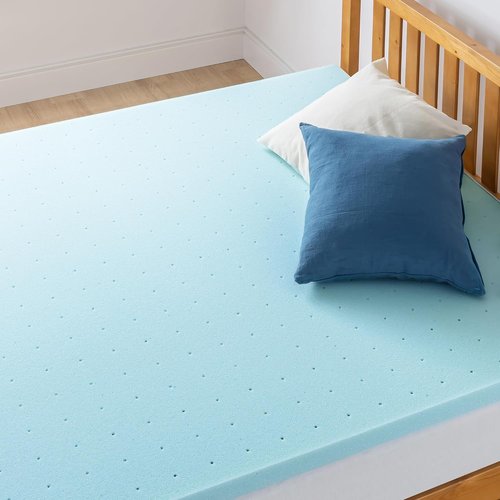 Best Price Mattress 1.5 Inch Cooling Gel Infused Memory Foam Mattress Topper - King Size, CertiPUR-US Certified