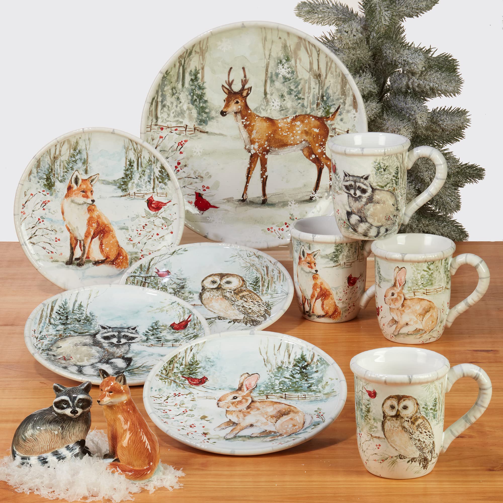 Winter’s Walk 3-D Ceramic Owl Cookie Jar – A majestic hand-painted owl cookie jar that brings rustic woodland charm to your kitchen, perfect for storing treats or decorating for the holidays, 88 oz.