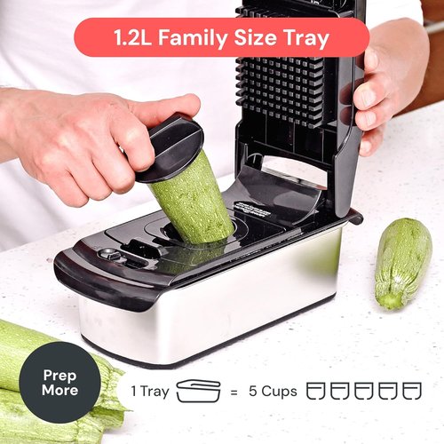Fullstar Premium Vegetable Chopper | 14-in-1 Food Chopper & Mandoline Slicer with Container - Silver