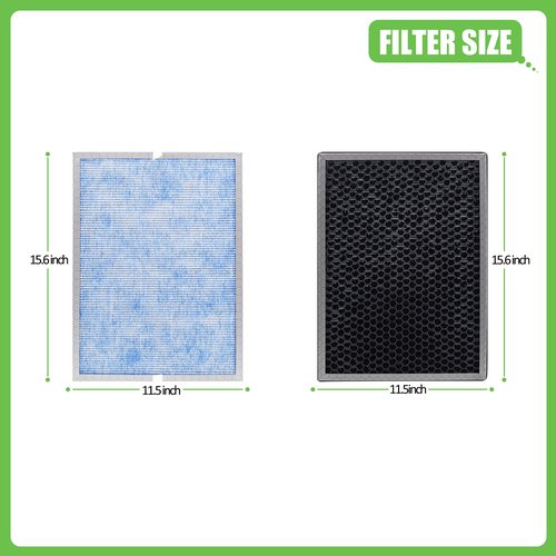 Hichoryer【Upgraded】MSA3 Replacement Filter,Compatible with MSA3 & MSA3S Air Purifier, 3-in-1 H13 True HEPA Filter with Odaller Pure Technology, 2 Pack