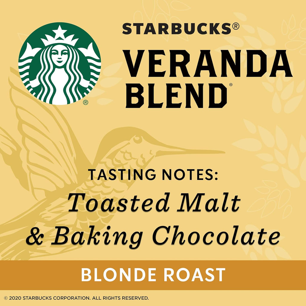Starbucks Veranda Blend Coffee - Ground, Smooth Flavor, 20-Ounce Bags, Pack of 6