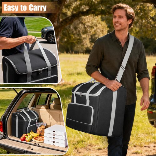 YARWO Travel Bag Compatible with Ninja Slushie Machine FS301, FS300 & FS299, Waterproof Carrying Case with Flexible Dividers and Board for Smoothie Machine, Bottle, Cups, Fits for Travel, Camp, Party