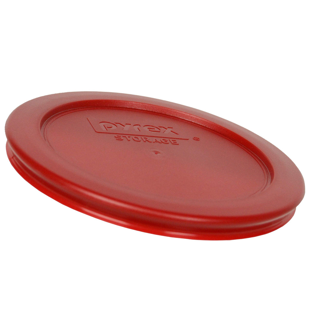 Pyrex (2) 7202-PC 1-Cup, (2) 7200-PC 2-Cup, (2) 7201-PC 4-Cup, & (1) 7402-PC 6/7-Cup Poppy Red Lids - Made in USA